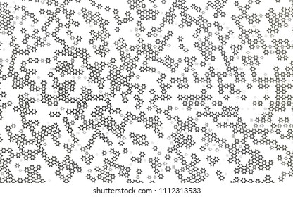 Dark Black vector template with sky stars. Blurred decorative design in simple style with stars. The pattern can be used for websites.