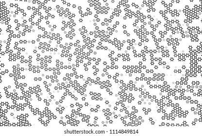 Dark Black vector template with sky stars. Blurred decorative design in simple style with stars. The pattern can be used for websites.
