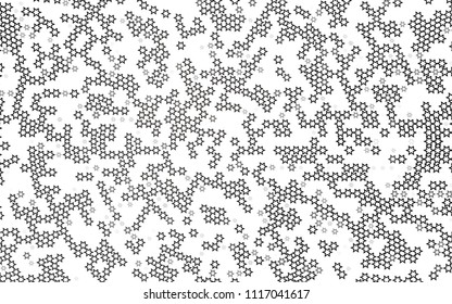 Dark Black vector template with sky stars. Blurred decorative design in simple style with stars. Best design for your ad, poster, banner.