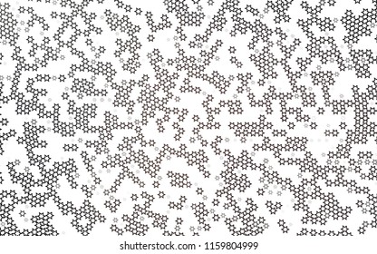 Dark Black vector template with sky stars. Shining colored illustration with stars. Best design for your ad, poster, banner.