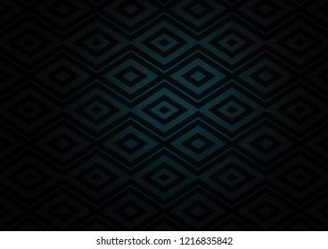 Dark Black vector template with sticks, squares. Colorful decorative design in simple style with lines, rhombuses. Pattern for ads, posters, banners.