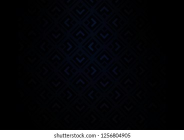 Dark Black vector template with sticks, squares. Glitter abstract illustration with colorful lines, rhombuses. Best design for your ad, poster, banner.