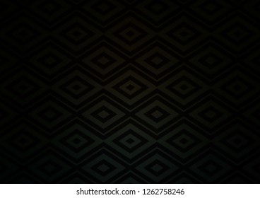 Dark Black vector template with sticks, squares. Glitter abstract illustration with colorful lines, rhombuses. Best design for your ad, poster, banner.