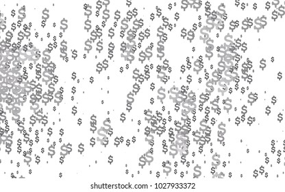 Dark Black vector template with US currency. Blurred design in simple style with symbols of dollars. Smart design for your business advert of economic, wealth.