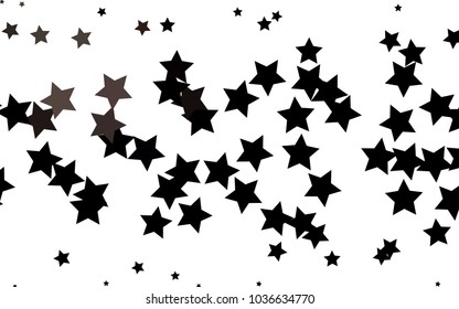 Dark Black vector texture with beautiful stars. Modern geometrical abstract illustration with stars. The pattern can be used for wrapping gifts.
