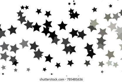 Dark Black vector texture with beautiful stars. Modern geometrical abstract illustration with stars. The template can be used as a background.