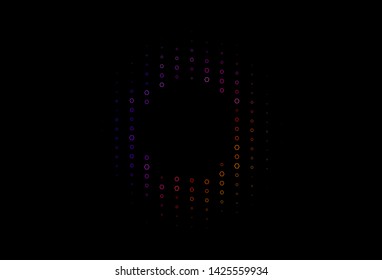 Dark Black vector texture with colorful hexagons. Abstract illustration with colorful hexagons. Beautiful design for your business advert.