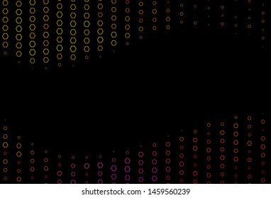 Dark Black vector texture with colorful hexagons. Colorful hexagons on abstract backdrop. Pattern for ads, leaflets.