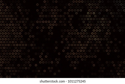 Dark Black vector  texture with disks. Blurred bubbles on abstract background with colorful gradient. Pattern can be used as texture of water, rain drops.