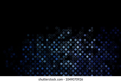 Dark Black vector  texture with disks. Beautiful colored illustration with blurred circles in nature style. The pattern can be used for ads, leaflets of liquid.