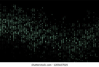 Dark Black vector  texture with disks. Blurred decorative design in abstract style with bubbles. New design for ad, poster, banner of your website.