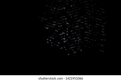Dark Black vector texture with disks. Abstract illustration with colored bubbles in nature style. Pattern for ads, booklets.