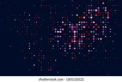 Dark Black vector texture with disks. Blurred bubbles on abstract background with colorful gradient. Design for posters, banners.