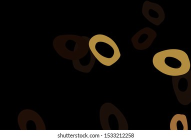 Dark Black vector texture with disks. Beautiful colored illustration with blurred circles in nature style. Design for posters, banners.