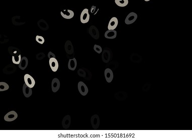 Dark Black vector texture with disks. Blurred bubbles on abstract background with colorful gradient. Pattern for beautiful websites.
