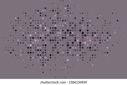 Dark Black vector texture with disks. Abstract illustration with colored bubbles in nature style. Design for posters, banners.