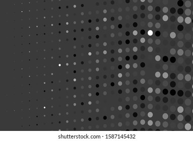 Dark Black vector texture with disks. Beautiful colored illustration with blurred circles in nature style. Pattern of water, rain drops.