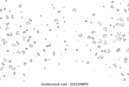 Dark Black vector texture with financial symbols. Abstract illustration with colored financial digital symbols. The pattern can be used for financial, investment websites.