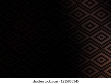 Dark Black vector texture with lines, rhombuses. Colorful illustration with lines, cubes on abstract template. Pattern for ads, posters, banners.