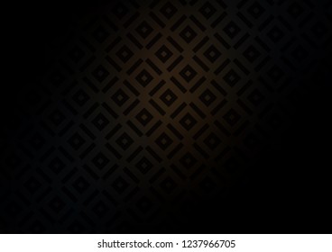 Dark Black vector texture with lines, rhombuses. Modern geometric abstract illustration with lines, squares. Best design for your ad, poster, banner.