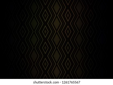 Dark Black vector texture with lines, rhombuses. Shining colorful illustration with lines, rectangles. Best design for your ad, poster, banner.