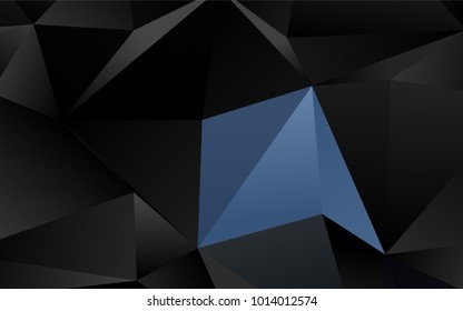 Dark Black vector triangle mosaic background. Brand-new colored illustration in blurry style with gradient. Brand-new style for your business design.