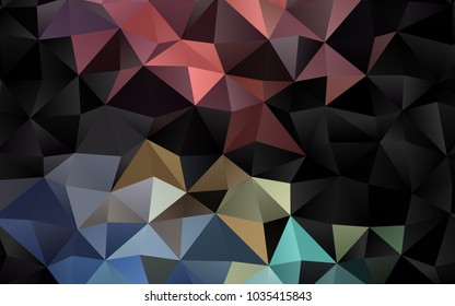 Dark Black vector triangle mosaic template. Brand-new colored illustration in blurry style with gradient. Brand-new design for your business.