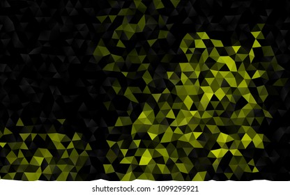 Dark Black vector triangle mosaic pattern. Shining illustration, which consist of triangles. The completely new template can be used for your brand book.