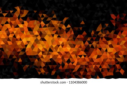 Dark Black vector triangle mosaic background. An elegant bright illustration with gradient. The completely new template can be used for your brand book.