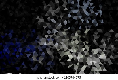 Dark Black vector triangle mosaic template. A sample with polygonal shapes. The elegant pattern can be used as part of a brand book.