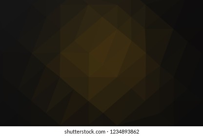 Dark Black vector triangle mosaic template. Brand new colorful illustration in with gradient. Triangular pattern for your business design.