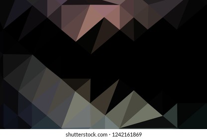 Dark Black vector triangle mosaic texture. Modern geometrical abstract illustration with gradient. Elegant pattern for a brand book.