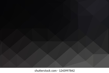 Dark Black vector triangle mosaic texture. A sample with polygonal shapes. Completely new design for your business.