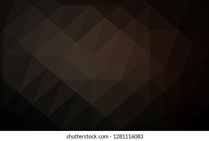 Dark Black vector triangle mosaic cover. Shining colored illustration in a Brand new style. Polygonal design for your web site.