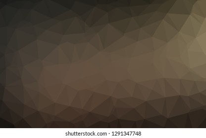 Dark Black vector triangle mosaic cover. Modern geometrical abstract illustration with gradient. New texture for your design.