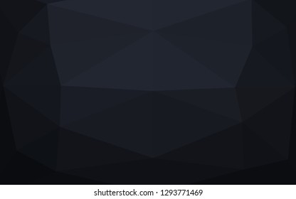 Dark Black vector triangle mosaic cover. An elegant bright illustration with gradient. Brand new design for your business.