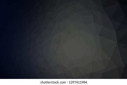 Dark Black vector triangle mosaic texture. A sample with polygonal shapes. Brand new design for your business.