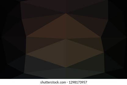 Dark Black vector triangle mosaic cover. Colorful abstract illustration with gradient. Template for a cell phone background.