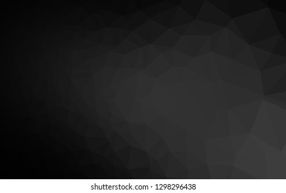 Dark Black vector triangle mosaic texture. A vague abstract illustration with gradient. Elegant pattern for a brand book.