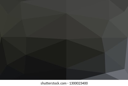 Dark Black vector triangle mosaic texture. Glitter abstract illustration with an elegant design. Textured pattern for background.