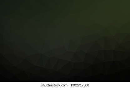 Dark Black vector triangle mosaic template. Glitter abstract illustration with an elegant design. Template for your brand book.