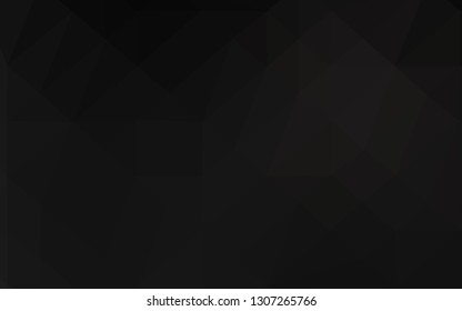 Dark Black vector triangle mosaic cover. A completely new color illustration in a vague style. Brand new style for your business design.