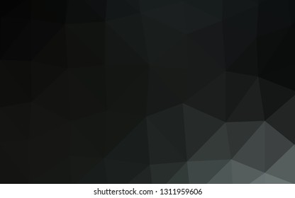 Dark Black vector triangle mosaic texture. An elegant bright illustration with gradient. Triangular pattern for your business design.