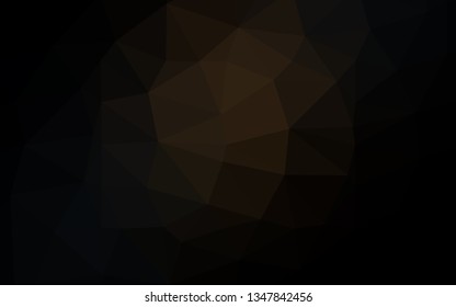 Dark Black vector triangle mosaic template. Shining illustration, which consist of triangles. Completely new design for your business.
