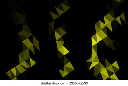 Dark Black vector triangle mosaic cover. Colorful illustration in abstract style with gradient. Completely new template for your business design.