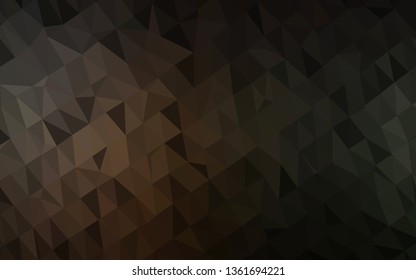 Dark Black vector triangle mosaic texture. Colorful abstract illustration with gradient. Template for a cell phone background.