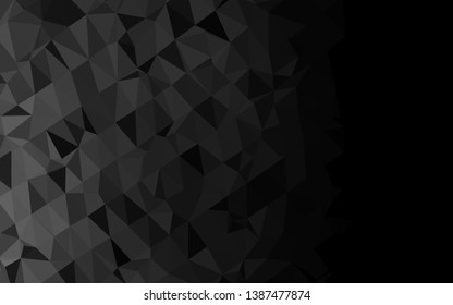 Dark Black vector triangle mosaic texture. Glitter abstract illustration with an elegant design. Completely new template for your business design.