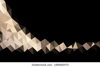 Dark Black vector triangle mosaic cover. A completely new color illustration in a vague style. Template for your brand book.