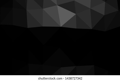 Dark Black vector triangle mosaic texture. Brand new colorful illustration in with gradient. Brand new style for your business design.