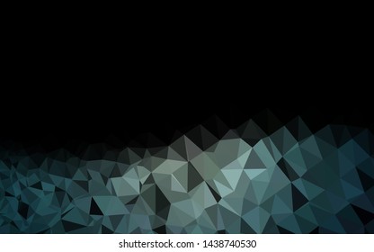 Dark Black vector triangle mosaic texture. Colorful abstract illustration with gradient. Textured pattern for background.